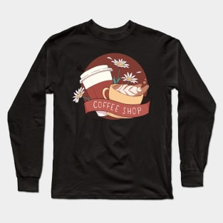 coffee shop au - tropes series Long Sleeve T-Shirt